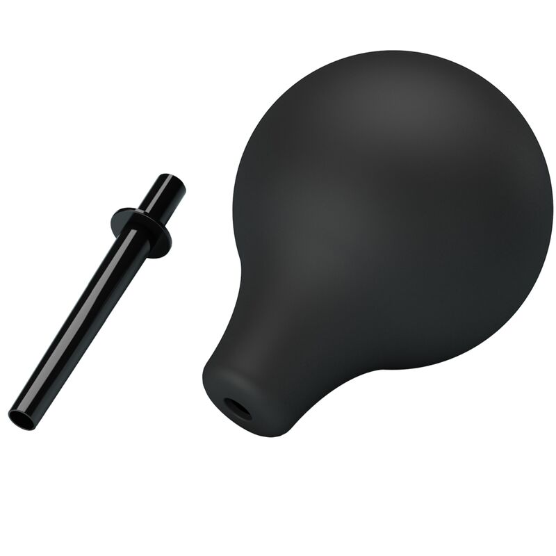 Dildo anale nero MR PLAY Pera BLKB in silicone, forma a pera, con base stabile, ideale per stimolazione anala, in dettaglio.