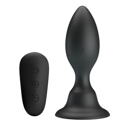 Plug analo con telecomando MR PLAY nero, dispositivo vibrante per uso intimo con controllo remoto, immagine dettagliata.