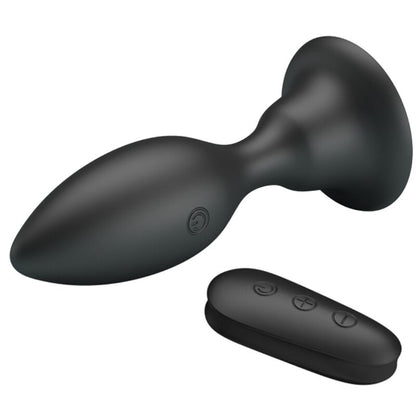 Plug anale MR PLAY nero con telecomando per vibrazioni, materiale morbido e design ergonomico.