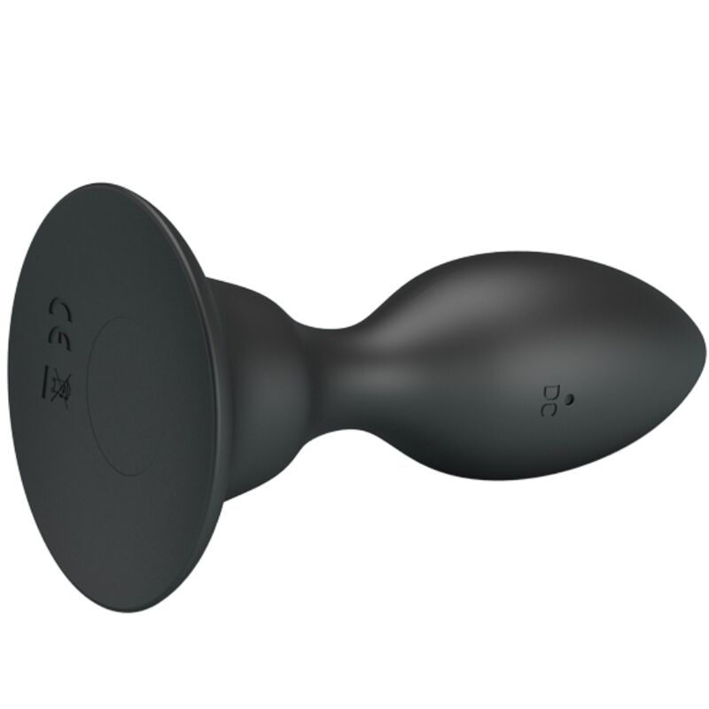 Plug anale MR PLAY nero con telecomando, vibratore con controllo remoto e design discreto, ideale per giochi intimi.