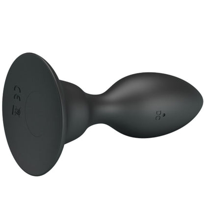 Plug anale MR PLAY nero con telecomando, vibratore con controllo remoto e design discreto, ideale per giochi intimi.