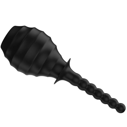 Vibratore potente MR PLAY con telecomando e plug anale nero, realizzato in materiale sicuro e resistente.