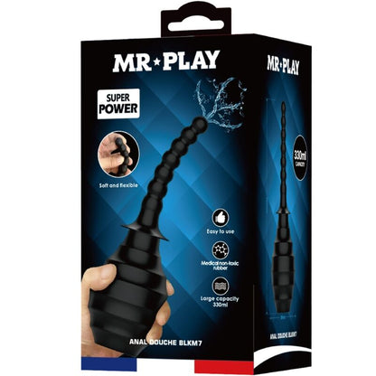 Vibratore potente MR PLAY con telecomando, plug anale nero, design ergonomico e stimolante, per piacere e piacere anale.