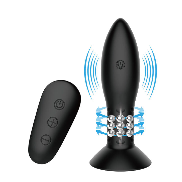 Spina con telecomando MR PLAY per sfere rotanti nere, giocattolo elettronico per bambini con luci e movimenti interattivi.