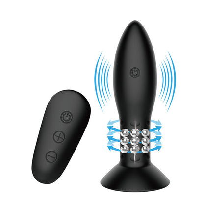 Spina con telecomando MR PLAY per sfere rotanti nere, giocattolo elettronico per bambini con luci e movimenti interattivi.