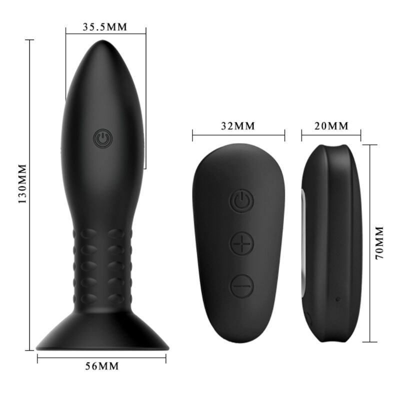 Spina con telecomando MR PLAY, sfera rotante nera, design moderno e funzionale, perfetta per decorazioni e giochi elettronici