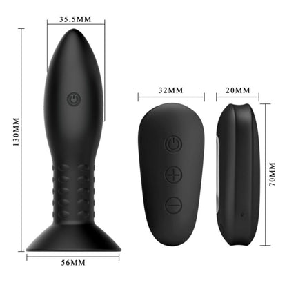Spina con telecomando MR PLAY, sfera rotante nera, design moderno e funzionale, perfetta per decorazioni e giochi elettronici