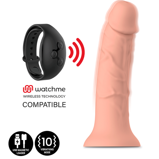 Dildo MYTHOLOGY ASHER Original M con tecnologia WatchMe Wireless, vibratore compatibile, design realistico e di alta qualità.