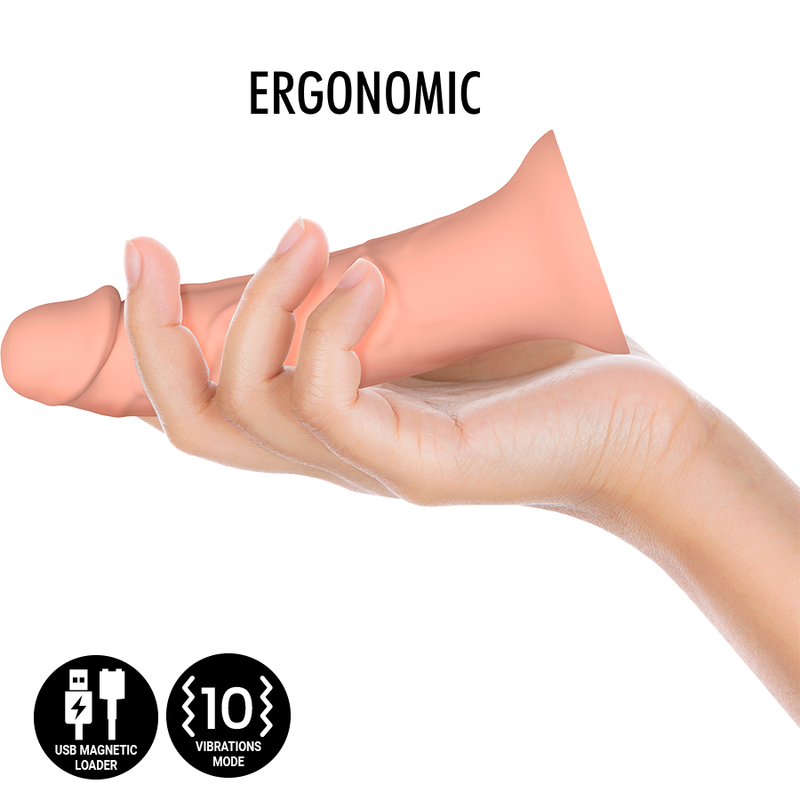Dildo MYTHOLOGY ASHER Original S con tecnologia wireless WatchMe, vibratore compatibile, design elegante e dettagli realistici