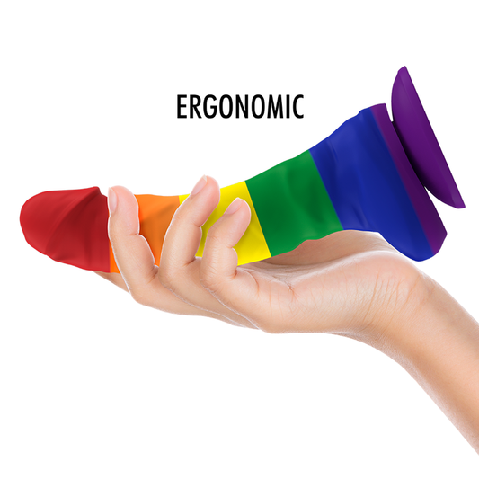 Dildo Corey Pride Mythology Fantasy, modello Core, in silicone, con forma realistica e dettagli, colore naturale, di alta qualità.