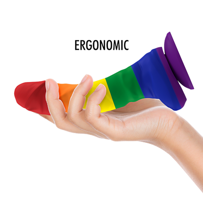 Dildo Corey Pride di Mythology Fantasy Dildo, realistico, con superficie dettagliata, adatto a giochi erotici, misura media.