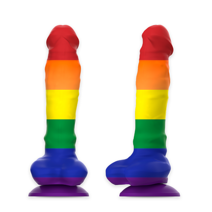 Dildo MYTHOLOGY COREY PRIDE di medie dimensioni, design realistico e dettagliato, della marca MYTHOLOGY FANTASY DILDO.