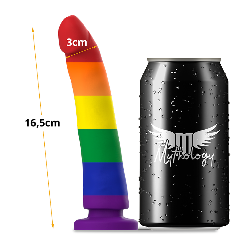 Dildo MYTHOLOGY Devon Pride di colore neutro, realizzato dal marchio MYTHOLOGY FANTASY DILDO, con forma realistica e dettagliata