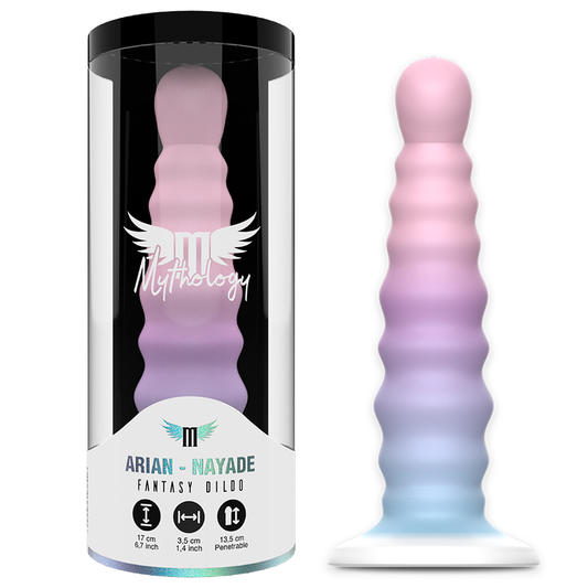 Dildo Mythology Arian Nayade di Mythology Fantasy Dildo, dettagli realistici e design anatomico, in primo piano.