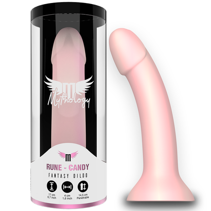 Dildo Mythology Rune Candy di Mythology Fantasy Dildo, dettagliato con superficie liscia e design ispirato alla mitologia fantasy.