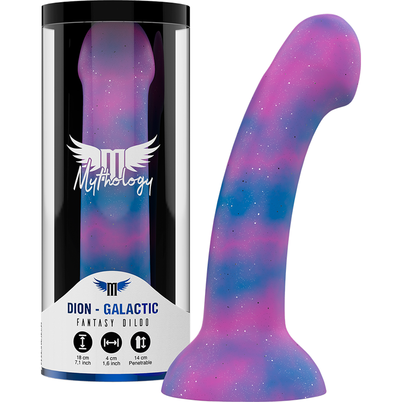 Dildo Mythology Dion Galactic Mythology Fantasy Dildo, forma cilindrica con dettagli intricati, colore nero opaco, realizzato in silicone morbido.