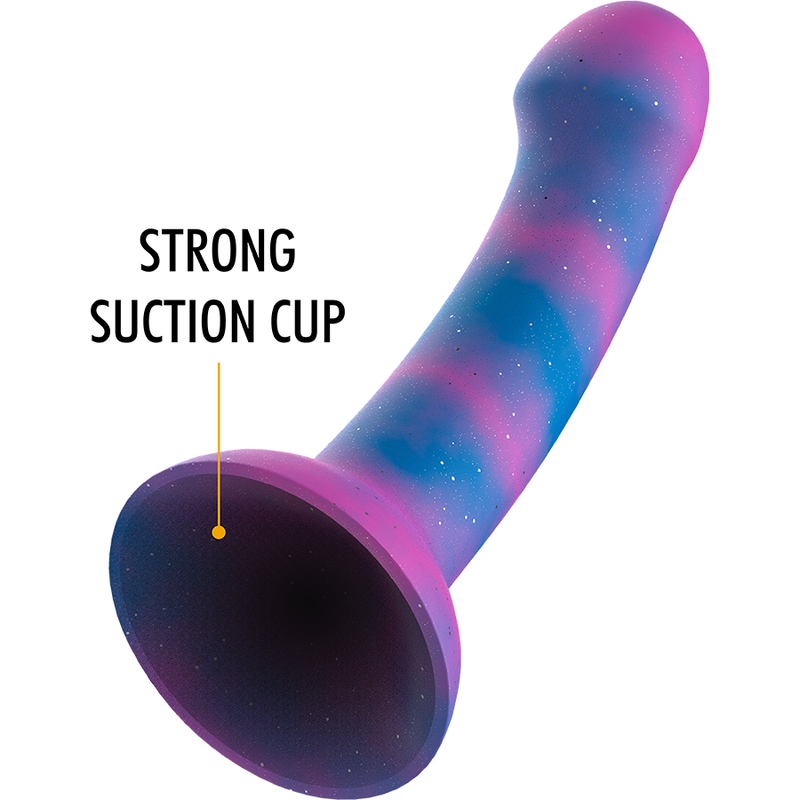 Dildo Mythology Dion Galactic di medie dimensioni, dettagliato e realistico, con superficie liscia e design ispirato alla mitologia.