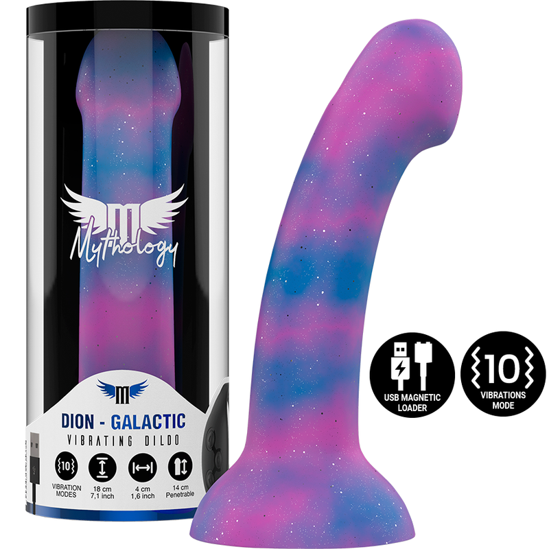 Dildo wireless MYTHOLOGY DION GALACTIC M, vibratore con tecnologia WatchMe, compatibile, design futuristico e dettagli eleganti