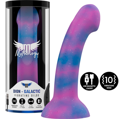 Dildo wireless MYTHOLOGY DION GALACTIC M, vibratore con tecnologia WatchMe, compatibile, design futuristico e dettagli eleganti