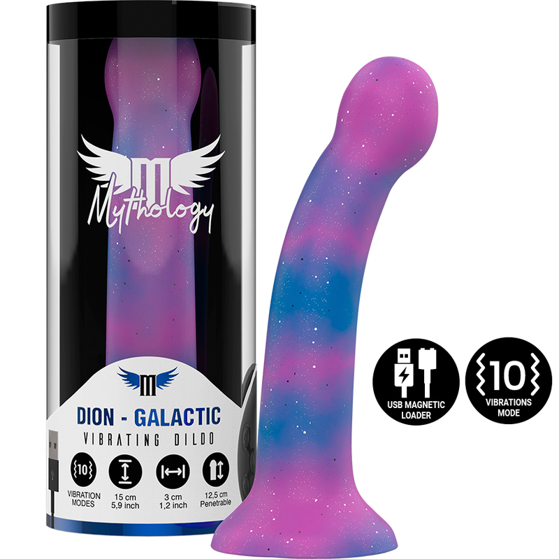 Dildo Mythology Dion Galactic S con tecnologia wireless, design elegante e compatibile con vibratore WatchMe, per stimolazione intensa