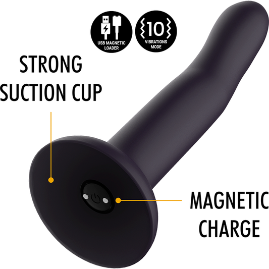 Dildo MYTHOLOGY DUMAN MYSTIC L con tecnologia wireless WatchMe, vibratore compatibile, design realistico e dettagli realistici