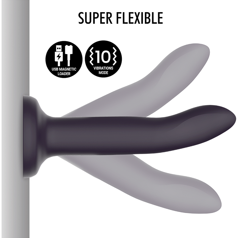 Dildo Mythology Duman Mystic L con tecnologia wireless WatchMe, vibratore compatibile, silicone e design realistico