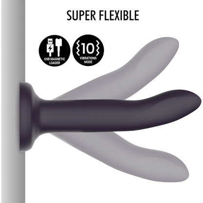 Dildo Mythology Duman Mystic L con tecnologia wireless WatchMe, vibratore compatibile, silicone e design realistico