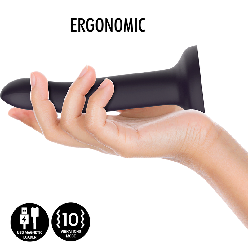 Dildo MYTHOLOGY DUMAN MYSTIC di MYTHOLOGY FANTASY, vibratore wireless compatibile con tecnologia WatchMe, in dettaglio.