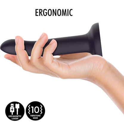 Dildo MYTHOLOGY DUMAN MYSTIC di MYTHOLOGY FANTASY, vibratore wireless compatibile con tecnologia WatchMe, in dettaglio.