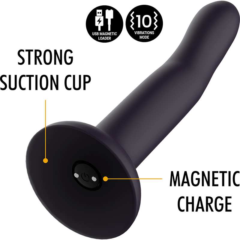 Dildo Mythology Duman Mystic S con tecnologia wireless, vibratore WatchMe, design elegante e compatibile con telecomando.