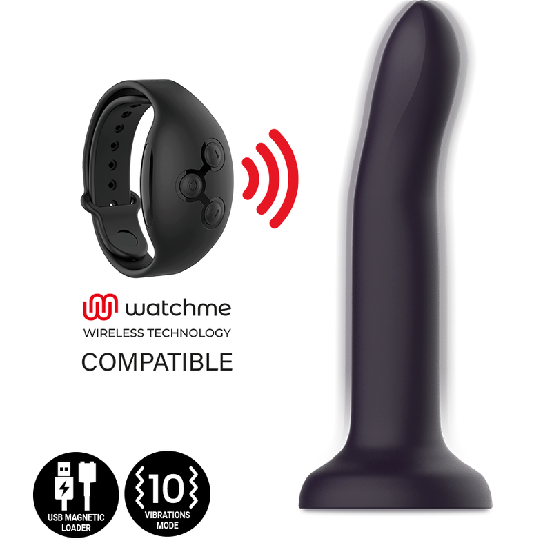 Dildo Mythology Duman Mystic S con tecnologia wireless, vibratore WatchMe compatibile, design elegante e dettagli realistici.