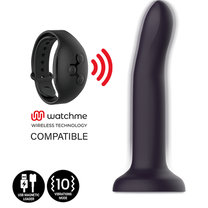 Dildo Mythology Duman Mystic S con tecnologia wireless, vibratore WatchMe compatibile, design elegante e dettagli realistici.