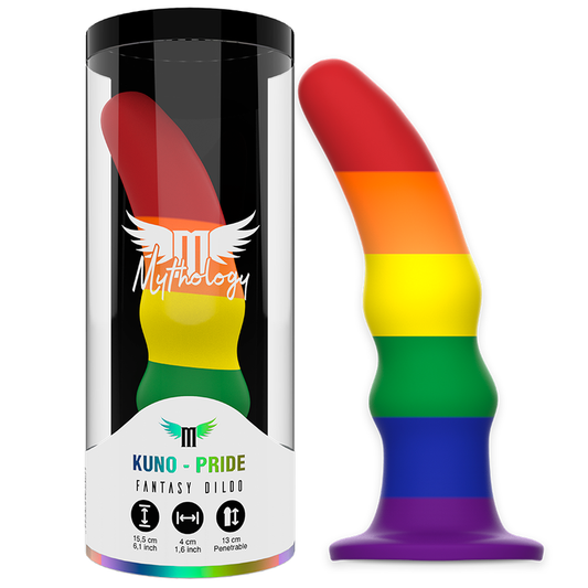 Dildo Mythology Kuno Pride Mythology Fantasy Dildo in dettaglio, con superficie liscia e design ergonomico per piacere.