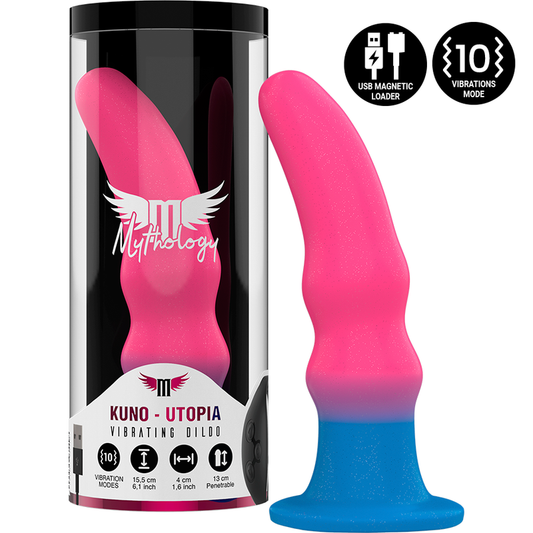 Dildo MYTHOLOGY KUNO UTOPIA M con tecnologia wireless WatchMe, design realistico e compatibile con vibrazione senza fili.