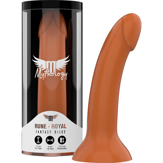 Dildo Mythology Runa Reale Mythology Fantasy Dildo, design realistico con superficie dettagliata, colore naturale.
