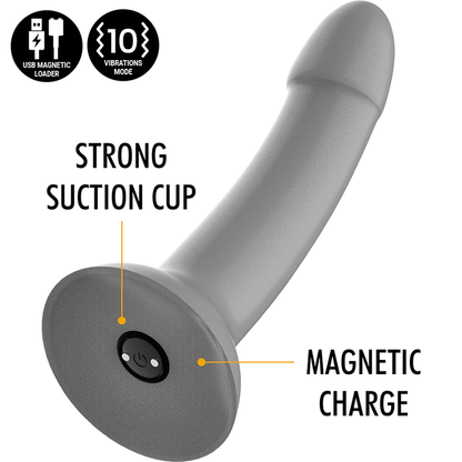 Dildo Mythology Rune Majestic S con tecnologia wireless, vibratore compatibile WatchMe, design elegante e dettagli dettagliati.