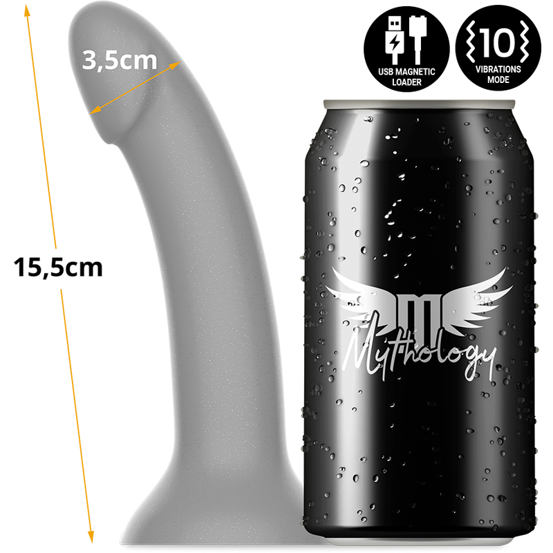 Dildo Mythology Rune Majestic S, vibratore wireless compatibile WatchMe, design dettagliato e texture liscia, prodotto per piacere personale