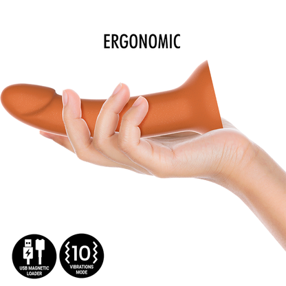 Dildo MYTHOLOGY Rune Royal M con tecnologia wireless, vibratore compatibile, design elegante e dettagli realistici.