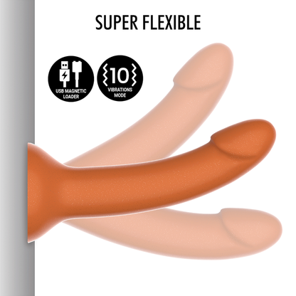 Dildo Mythology Rune Royal M con tecnologia wireless, vibratore compatibile WatchMe, design elegante e realistico in dettaglio.