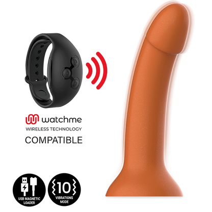 Dildo MYTHOLOGY Rune Royal M con tecnologia wireless, vibratore compatibile WatchMe, design elegante e dettagli realistici.