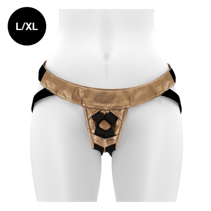 Pettorina in bronzo Mythology Fantasy L/XL, imbracatura per cani con design fantasy, resistente e alla moda.