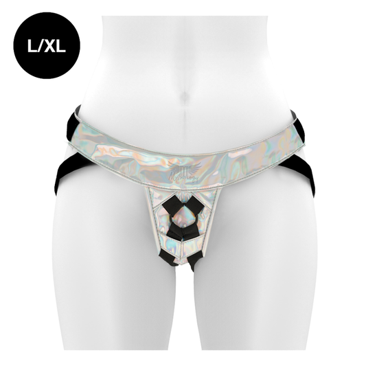 Pettorina iridescente MYTHOLOGY FANTASY, taglia L/XL, con dettagli fantasiosi, ideale per cani con design luminoso e originale.