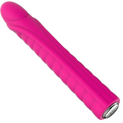 Vibratore rosa Nalone Dixie potente, design ergonomico e dettagliato, ideale per stimolazione intensa e piacere personale.