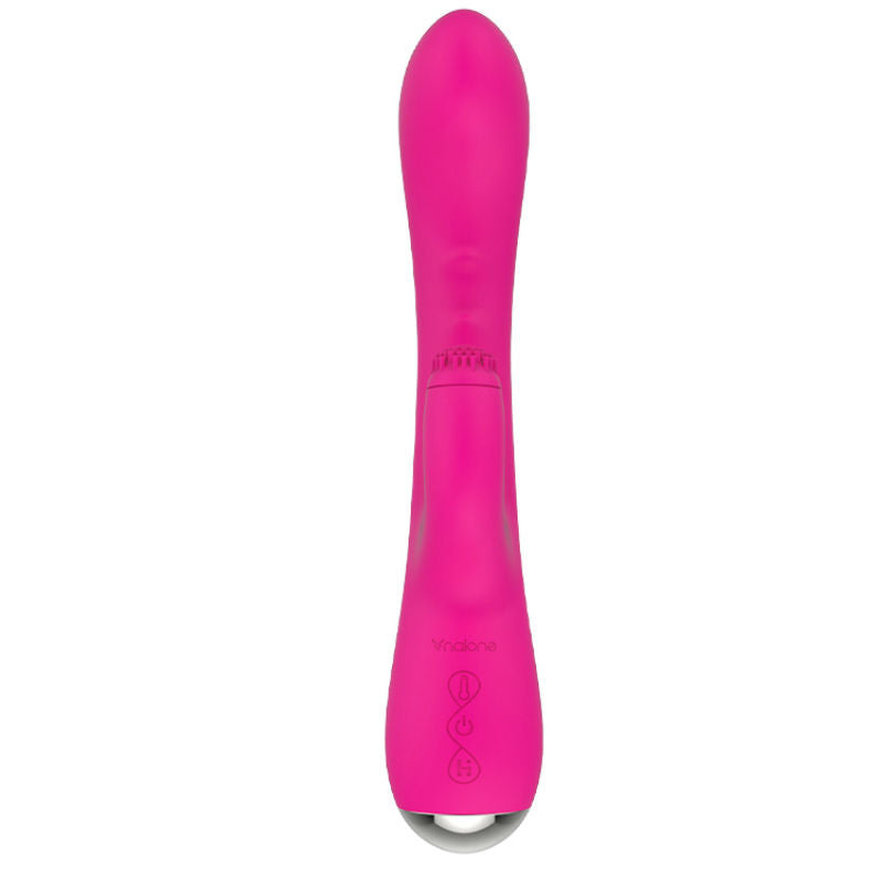Coniglio Nalone Idol con rotazione clitorale e funzione di calore, dettagli realistici e design ergonomico visibili nell'immagine.