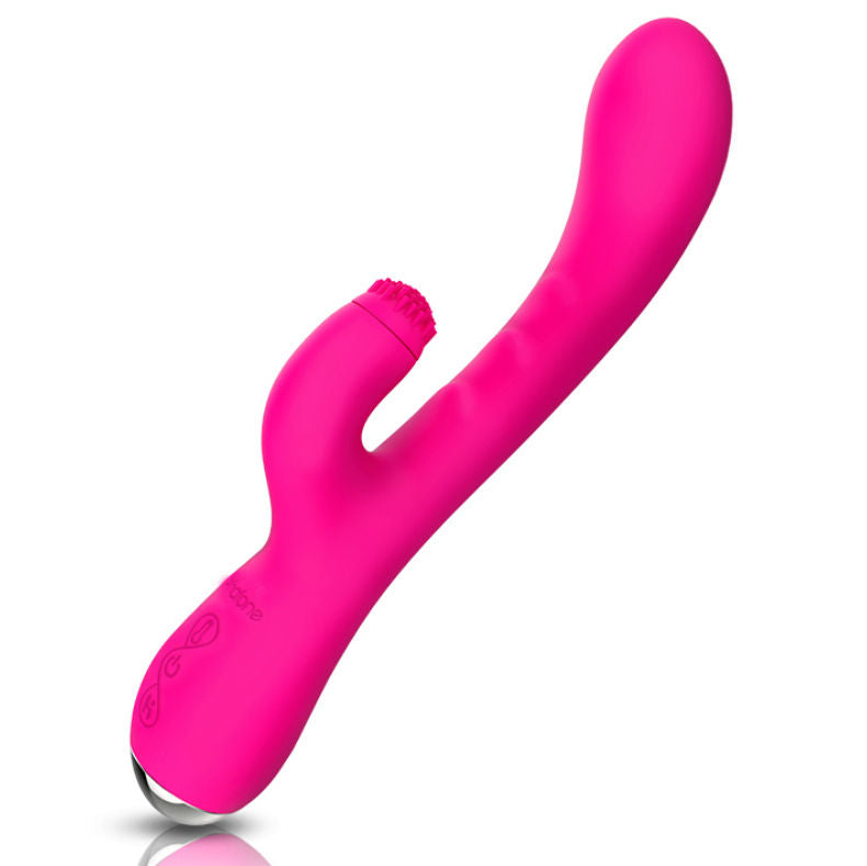 Coniglio Nalone Idol con rotazione clitorale e calore, dettagli realistici e design ergonomico, in colore neutro.