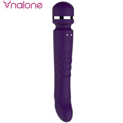 Massaggiatore a doppia testa Nalone, design elegante e ergonomico, visibile in primo piano sul prodotto.