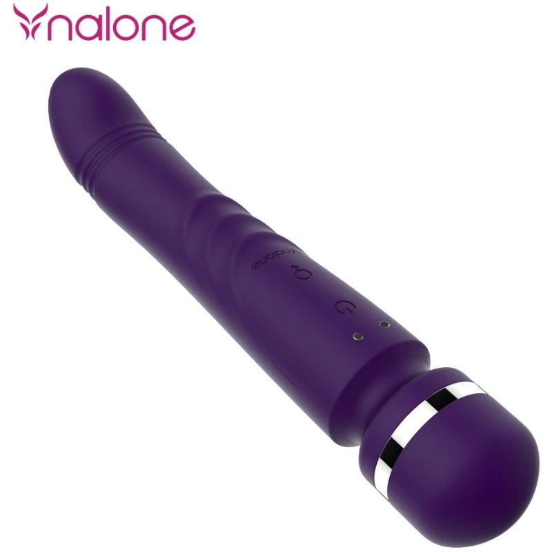 Massaggiatore Nalone a doppia testa Yoni in silicone, con design ergonomico e superficie liscia per massaggi rilassanti.