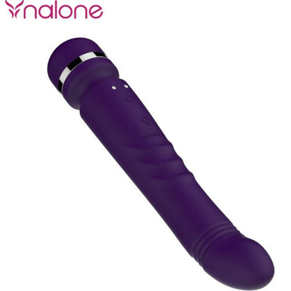Massaggiatore a doppia testa Nalone, in silicone, con design ergonomico e dettagli per il massaggio Yoni.