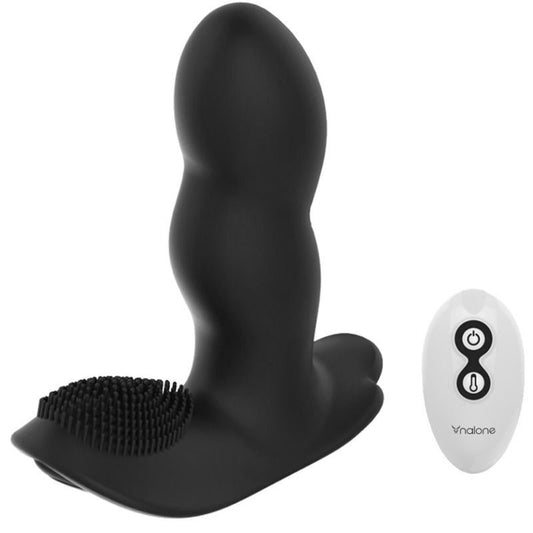 Massaggiatore Nalone con telecomando Loli in colore nero, dispositivo portatile e ergonomico per il relax muscolare.