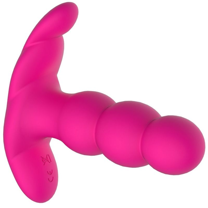 Vibratore anale Pearl Nalone nero con telecomando, design elegante e compatto, ideale per stimolazione anale.